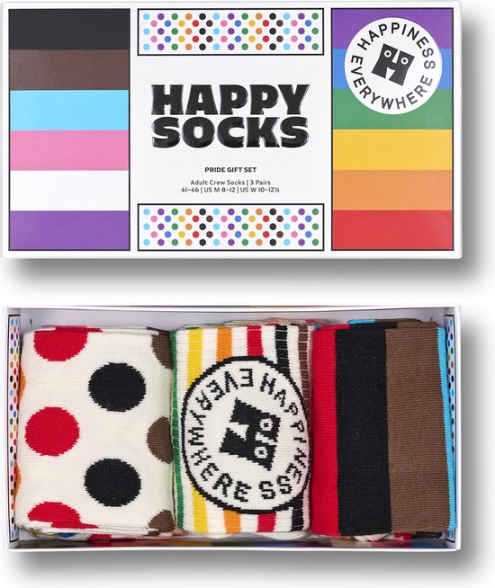 Happy Socks giftbox 3P sokken pride multi II - 36-40
