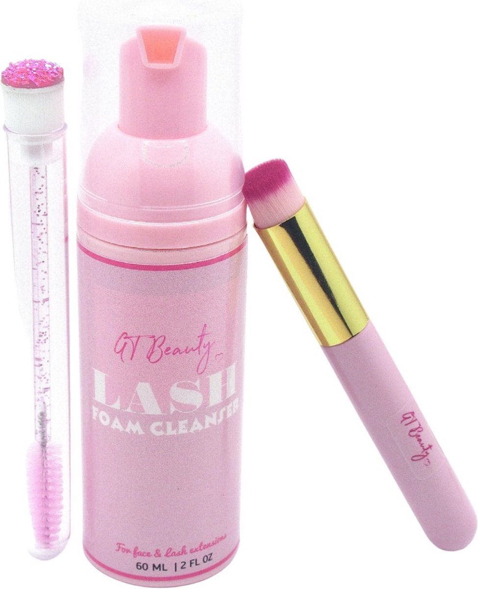 Lash Shampoo Kit + incl wimper borstel + cleaning brush | GT Beauty - Wimper Shampoo - Lash Foam Cleanser
