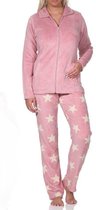 Norman fleece huispak dames - Pink Star - 46 - Roze