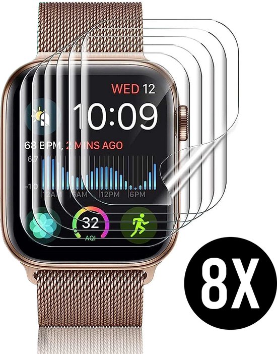 Protecteur d'écran adapté à Apple Watch Series 4 / 5 / 6 / SE - Protecteur d'écran 40 mm - Podec - 8 Pièces
