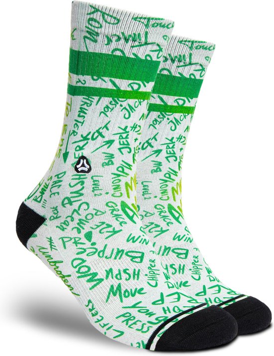 FLINCK Sportsokken - AMRAP Green - Maat 36-38 - Unisex - Heren Sokken - Dames Sokken - Naadloze sokken - Crossfit Sokken - Hardloop Sokken - Fitness Sokken - Fietssokken