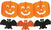 Halloween feestslinger vleermuizen en pompoenen - 3 meter - oranje - papier