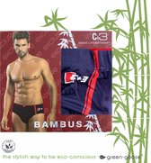 green-goose® Bamboe Herenslip | Grijs en Rood | Maat XXL | 95% Bamboe | Zacht, Ademend en Hypoallergeen