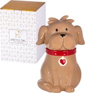Grand pot de conservation en forme de chien - en céramique - pot à biscuits avec couvercle hermétique - cadeau pour les propriétaires de chiens et les amoureux des chiens