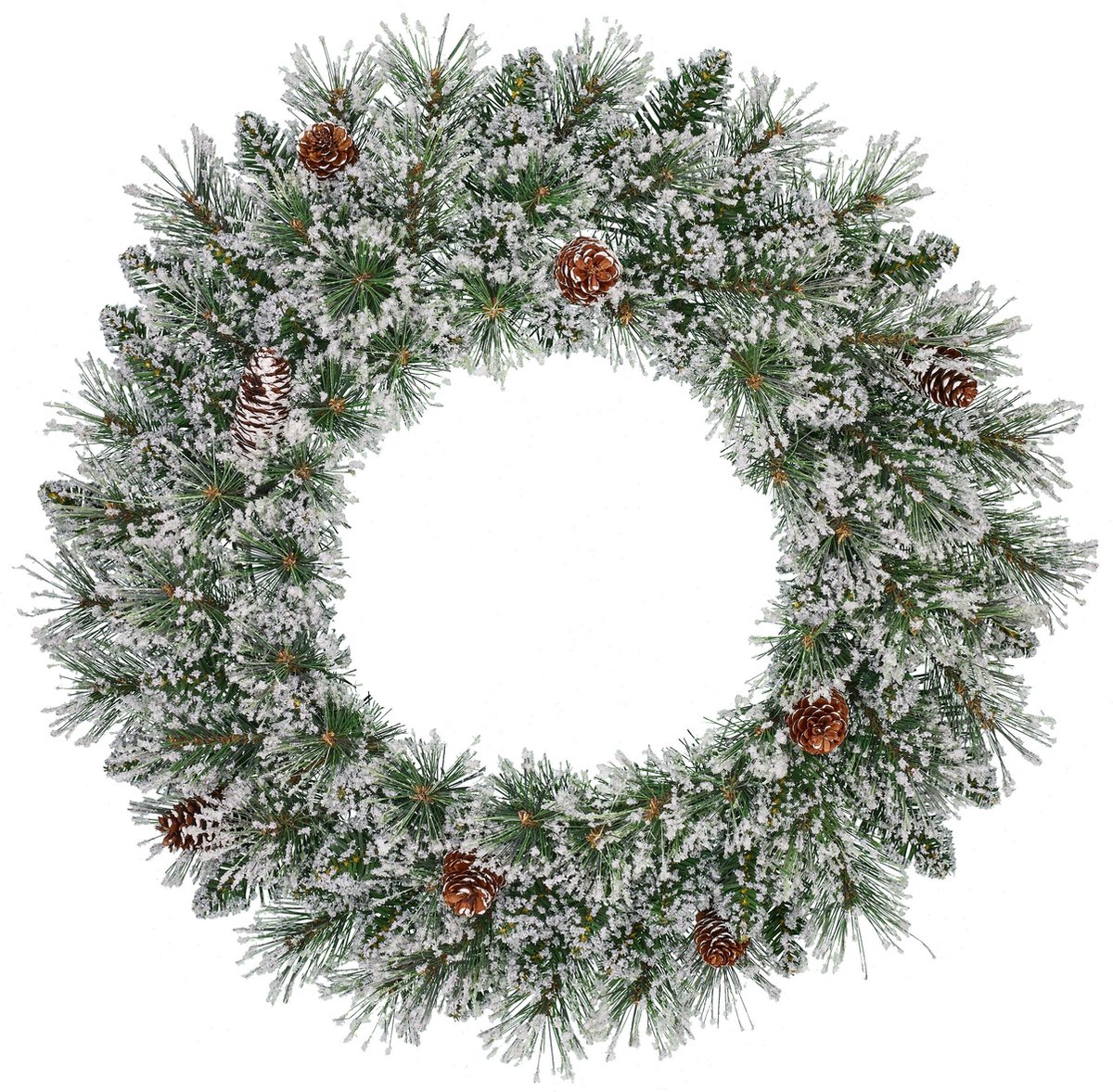 Black Box Trees Vandans Kerstkrans - Ø60 cm - Groen Frosted