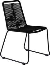 Chaise de jardin Lindos empilable noire.