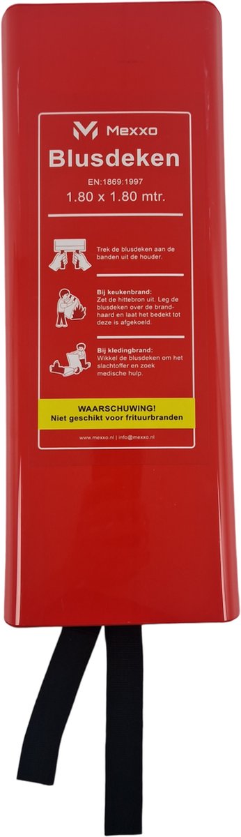 Blusdekens - Blusdeken - Branddeken in hardcase 1.80x1.80m - Voldoet aan de Europese norm