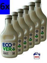 Ecover Wasverzachter ZERO Gevoelige huid 0% parfum & 0% kleurstoffen Voordeelverpakking 6 x 1.5 L