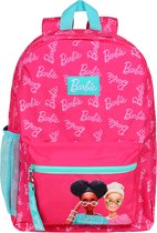 Sac à dos scolaire Barbie Soft pour fille, sac à dos rose 40x28x11cm