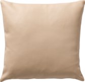 Dutch Decor JARED - Kussenhoes 45x45 cm - leerlook – effen kleur - Irish Cream - beige - met rits