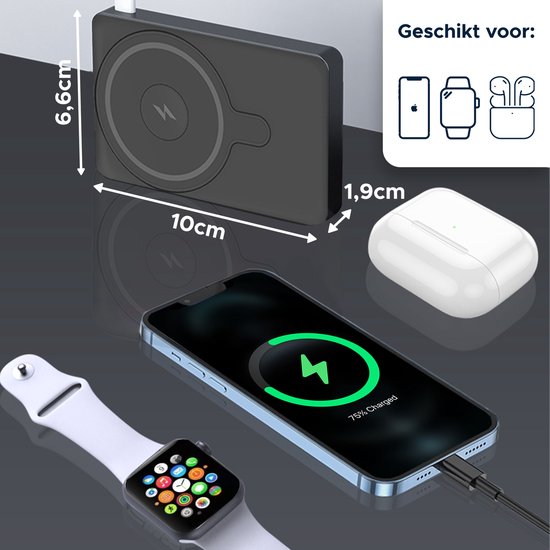 Azmuth Mag-Safe Powerbank 10000mAh Foldable Wireless Magnetic 22.5W
