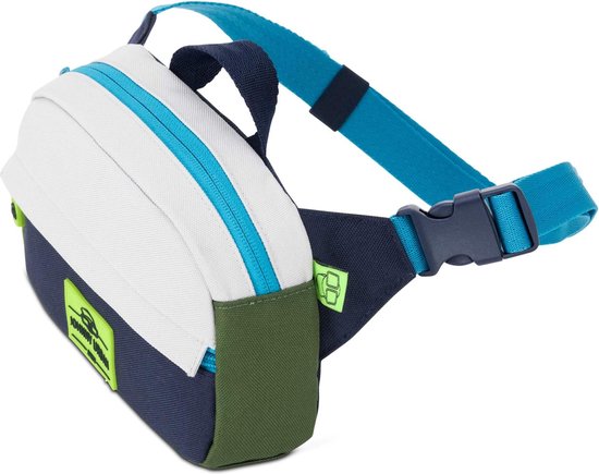 Sac Banane Enfant Johnny Urban - Recyclé Hydrofuge - Réglable - Poche Multiple - Vert Bleu
