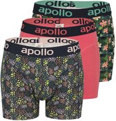 Boxer homme fleurs - Pack de 3 - Taille M - Boxer homme - Sous- Sous-vêtements homme - boxer garçon - boxer multipack - Apollo - Boxers homme