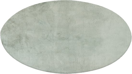 Lalee Heaven - ronde Vloerkleed - Tapijt – Karpet - Hoogpolig - Superzacht - Fluffy - Shiny- Silk look- rabbit- ROND 200x200 cm licht groen