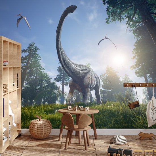 Archeoloog Werkt Op Een Archeologische Site Met Dinosaurus Skelet In De Bouw Van Een Fossiel Tirannosaurus Graafschap Neurale Netwerk Image271698145