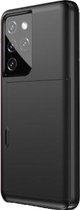 Coque Samsung Galaxy S21 Ultra Back Cover - Porte-Cartes - Antichoc - TPU - Coque Rigide - Zwart