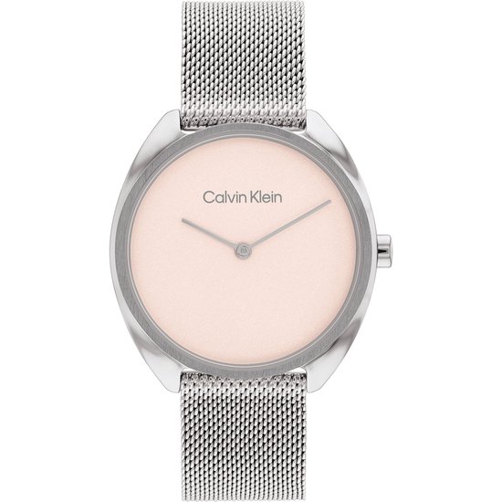 Calvin Klein CK25200269 CK ADORN Dames Horloge - Mineraalglas - Staal - Zilverkleurig - 34 mm breed - Quartz - Druksluiting - 3 ATM (spatwater)