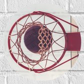Muursticker Cirkel - Basket door Basketbal Heen - 30x30 cm Foto op Muursticker