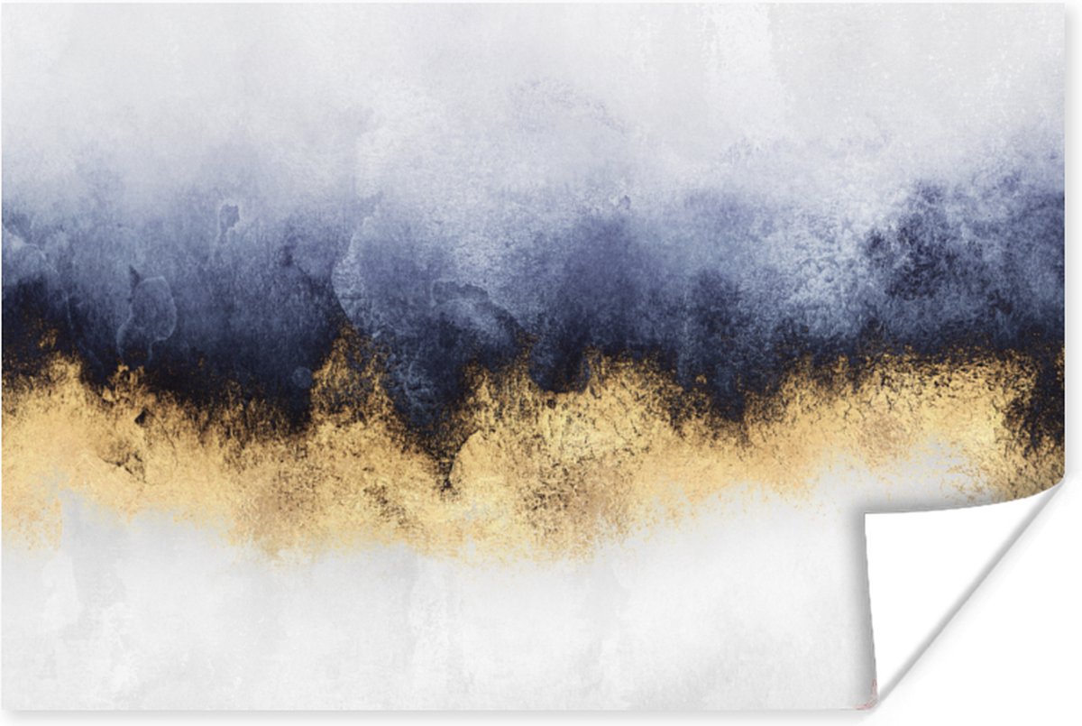 Poster Abstract - Goud - Luxe - 60x40 cm