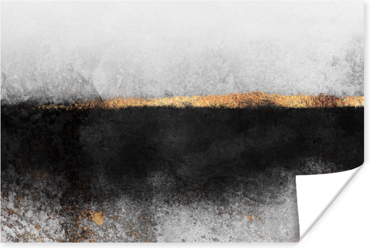 Poster Goud - Abstract - Luxe - 90x60 cm