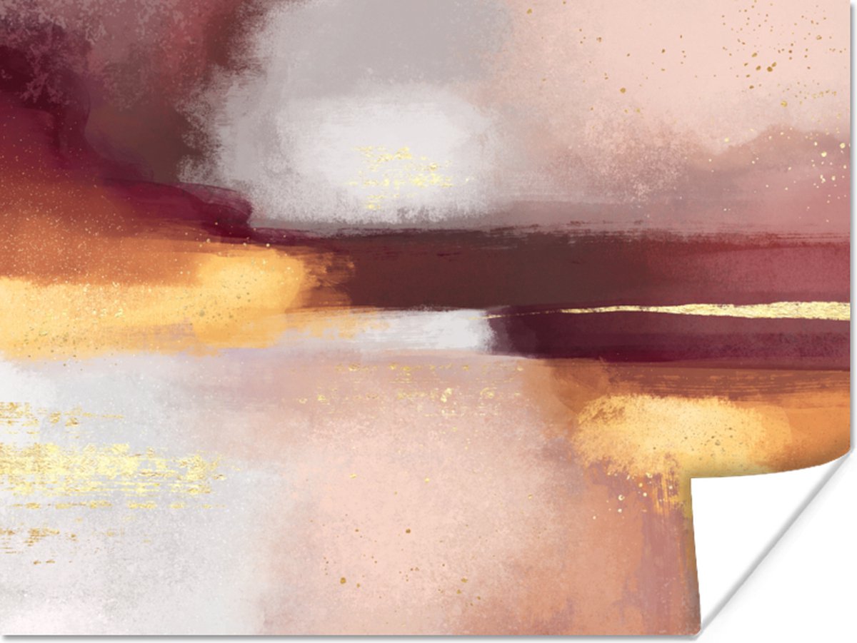 Poster Verf - Abstract - Pastel - 120x90 cm