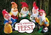 Vrolijke set met 10 dezelfde uitnodigingen voor een kinderfeestje (uitnodiging verjaardag voor kinderen) - Kabouters - invulbaar - Leuke Post - Set 8