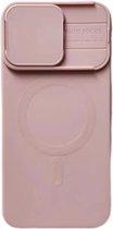 Coque iPhone 11 Pro Max - Coque arrière - Convient pour MagSafe - Protection de l'appareil photo - Siliconen - Rose