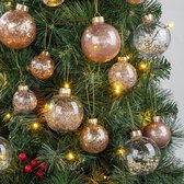 6 cm 24 stuks kerstballen, transparant, acryl, kerstboomversiering, kerstboomballen voor kerstboom/woondecoratie, Nieuwjaar, feestdecoratie