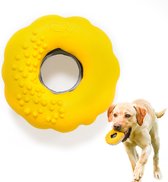 Meritosh© Donut distributeur de nourriture jouet pour chien slow feeding Jaune