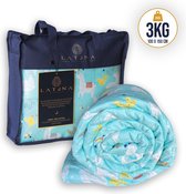 Latona Blanket® Verzwaringsdeken Kind 3kg - Weighted Blanket - Alpaca print - 100 x 150cm - 100% katoen - 7-laags