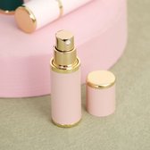 Luxe Mini Parfum Flesje - Navulbaar - 5 ml - Reisflesje - Parfumverstuiver Roze Leer
