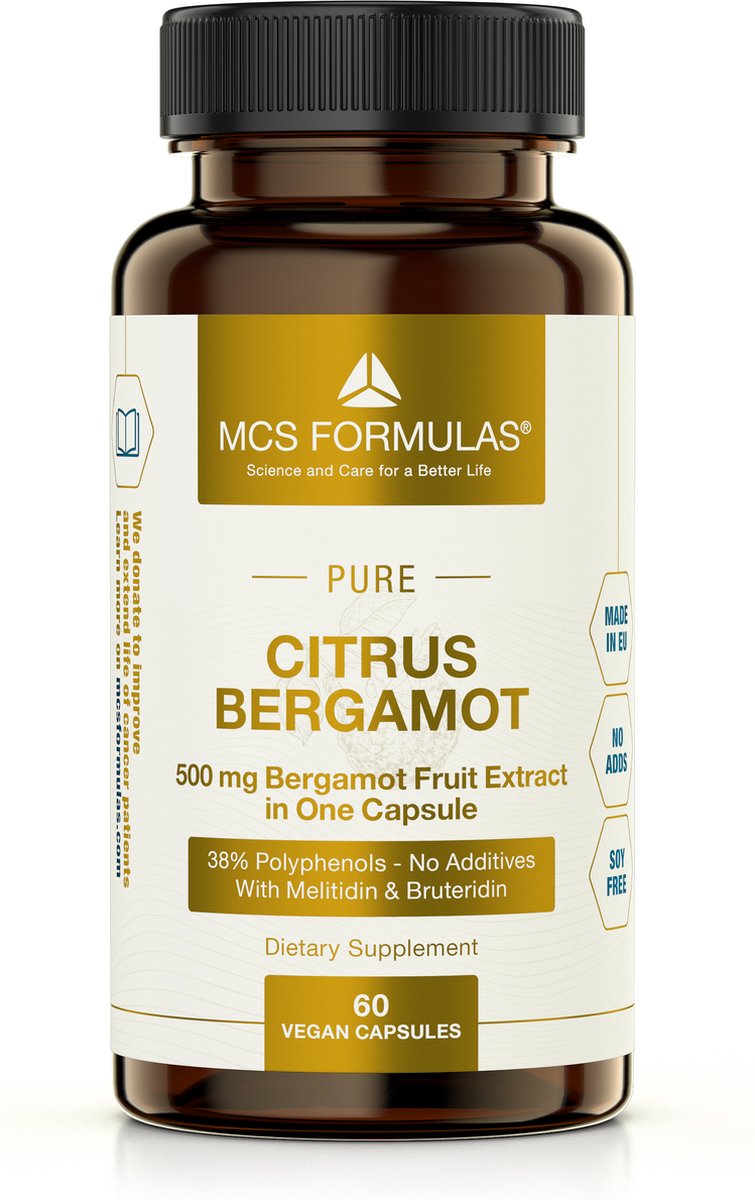 Goedkoopste Citrus Bergamot - 500 mg - 60 vegetarian capsules - NO ADDITIVES