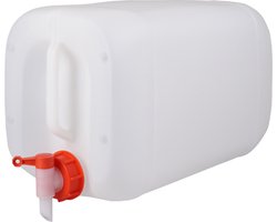 Jerrycan met kraan 25L - voor water en gevaarlijke vloeistoffen - naturel