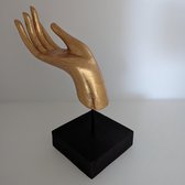 Hand of Boeddha goud - boeddhabeeld - Abhaya Mudra - Handmade - Spititualiteit - Decoratief - H28 cm