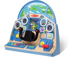 foto van Melissa & Doug - Interactief dashboard voor vliegtuigpiloten, houten speelgoed voor jongens en meisjes vanaf 3 jaar