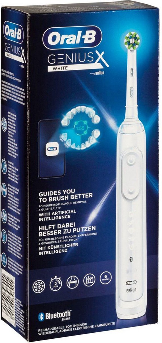 Oral-B Genius X - Wit - Elektrische Tandenborstel - Ontworpen Door Braun -  1 Handvat... | bol