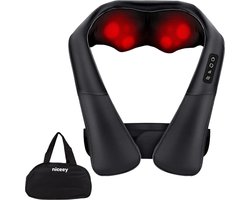 Verwarmd massagekussen - Massagekussen voor Nek en Rug - Verwarmend en Kneedmassage - 6 Zones met Rood Licht