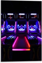 Dibond - Ballengooien Spel in Arcade Hal - 40x60 cm Foto op Aluminium (Wanddecoratie van metaal)