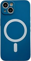 Coque iPhone 13 - Coque arrière - Convient pour MagSafe - Siliconen - Bleu foncé