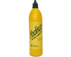 500 ml fles Povidon Jodium 10% : Het ultieme ontsmettingsmiddel voor de huid!  Bactericide, antischimmel, antiprotozoaal en sporicide voor effectieve bescherming tegen infecties. Perfect voor wondverzorging, snijwonden en huidirritaties!