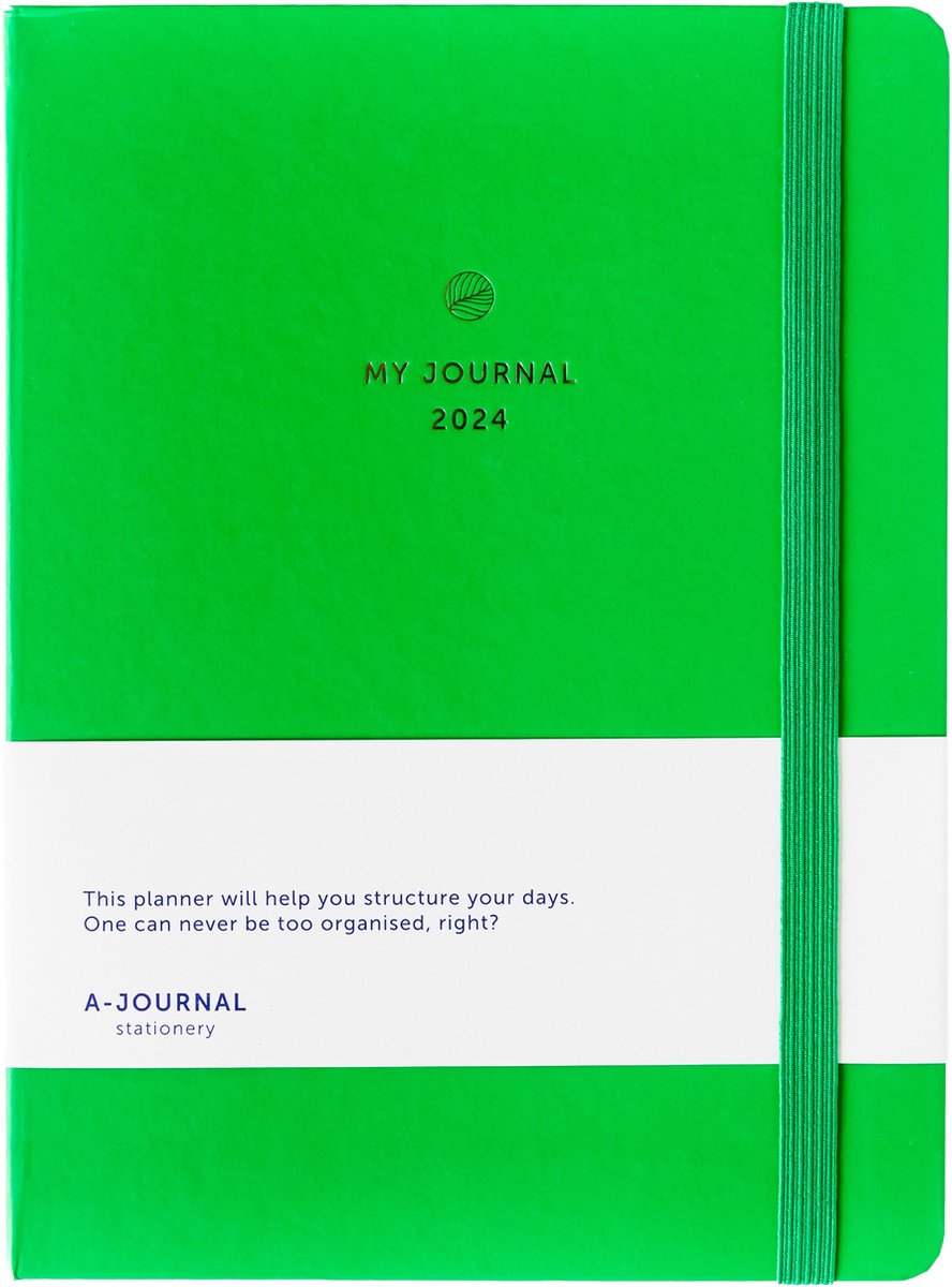My Journal Agenda 2024 - Bright Green - A-Journal