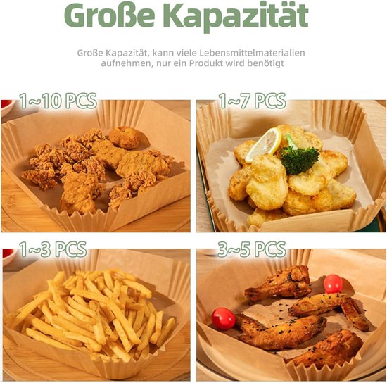 Airfryer bakpapier - ø20 cm - set van 50