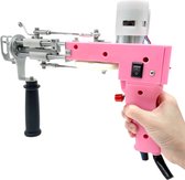 Pistolet à touffeter - Kit débutant pour pistolet à touffeter - Pistolet à touffeter 2 en 1 - Pistolet à touffeter - Tufting - Tufting - Punch Needle - Punch - Machine à broder - Package débutant Fabrication de tapis - Rose