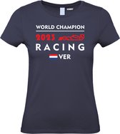T-shirt Femme Champion du Monde Racing 2023 | Fan de Formule 1 | Max Verstappen / supporter de Red Bull racing | Champion du monde | dames de la marine | taille M