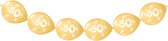 16 Doorknoopballonnen ( link a loon ) met 50 opdruk Metallic, Sarah, Abraham, Gouden Huwelijk, Jubileum, Versiering.
