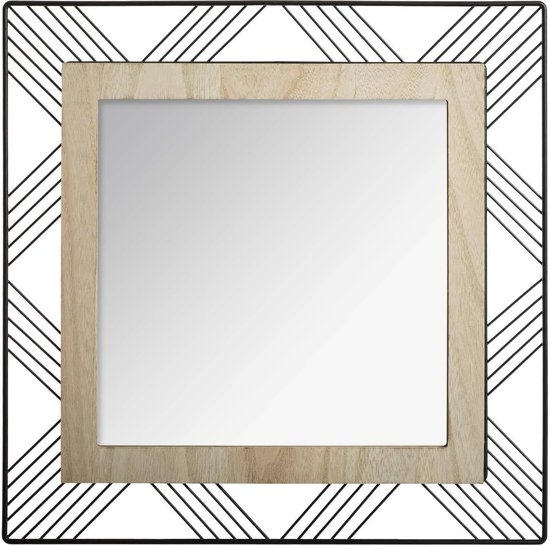 Miroir Atmosphera Joe carré en bois 45x45cm