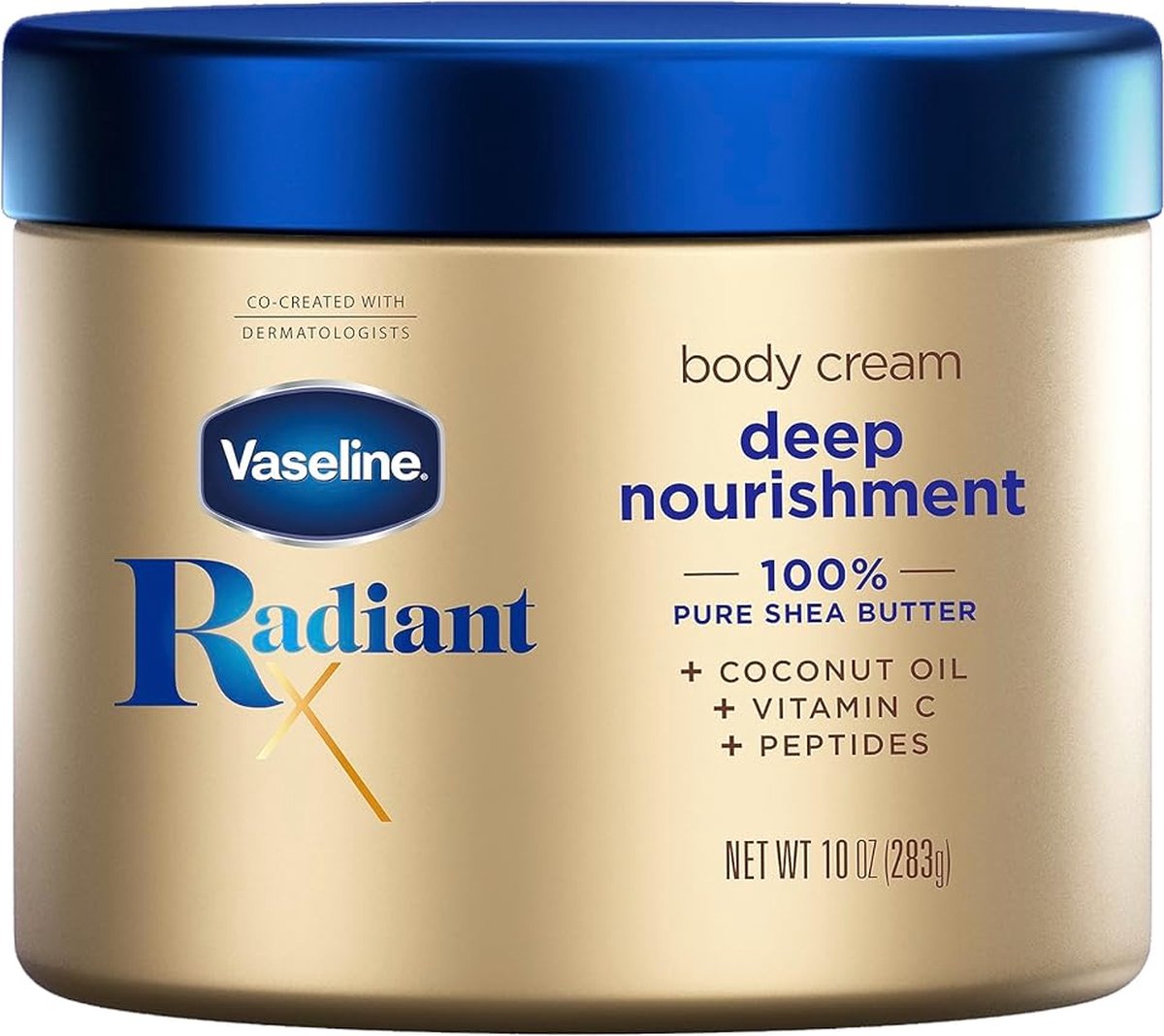 Vaseline Radiant X Body Cream – Sheaboter, Kokosolie & Vitamine C – 250ml