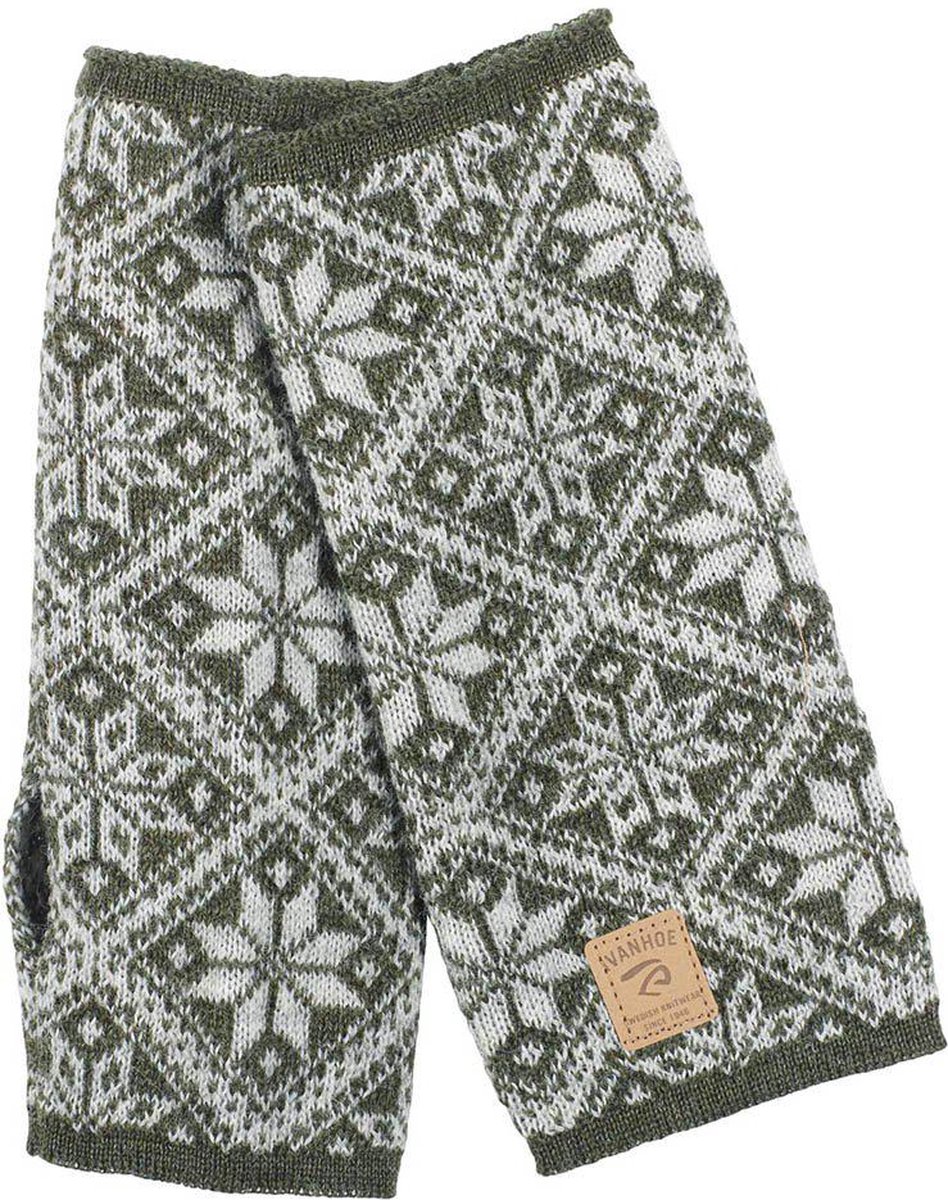Goedkoopste Ivanhoe gebreide handwarmer van wol Freya Loden Green - One Size - D Groen