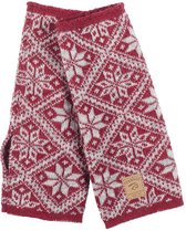 Ivanhoe gebreide handwarmer van wol Freya Deep Red - One Size - L Rood