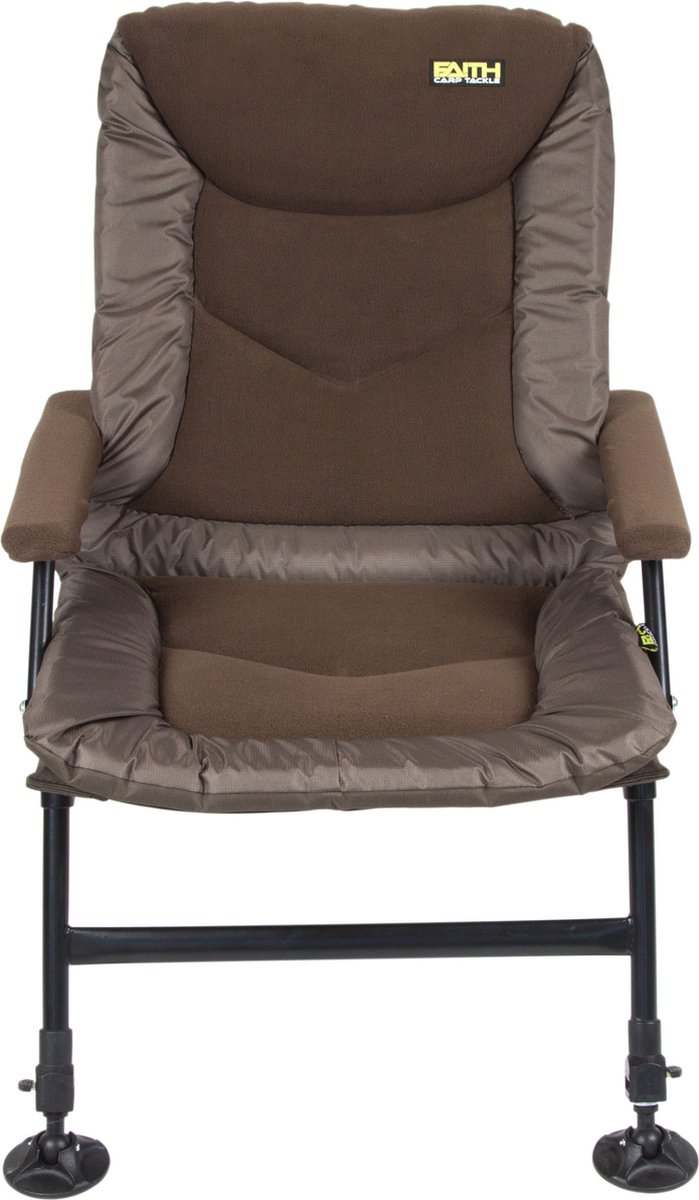 Faith Mistress Chair L - Karperstoel - Visstoel - Campingstoel - Armleuning - Comfortabel - Fleece Zitting - Stevig - Verstelbaar - Opklapbaar - Groen van Merkloos — afbeelding 5